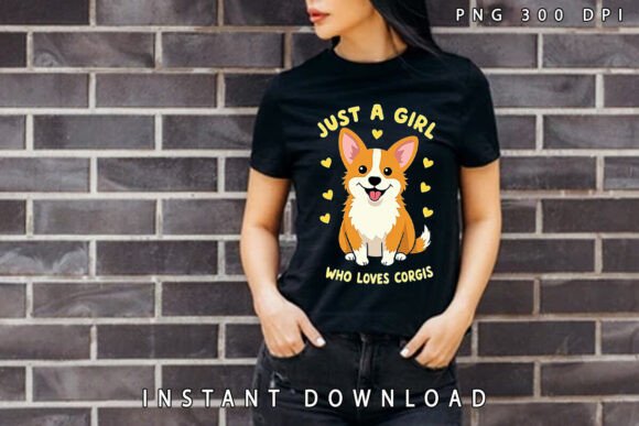 Download Just a Girl Who Loves Cute Corgis PNG - Love Collection