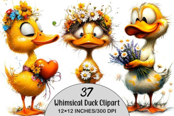 Download Whimsical Duck Clipart Bundle - Premium Resources