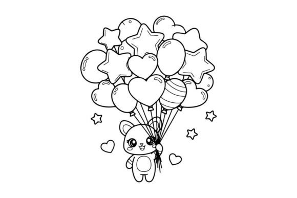 Download Cute Bear with Heart Balloons Love Celeb - Love Collection