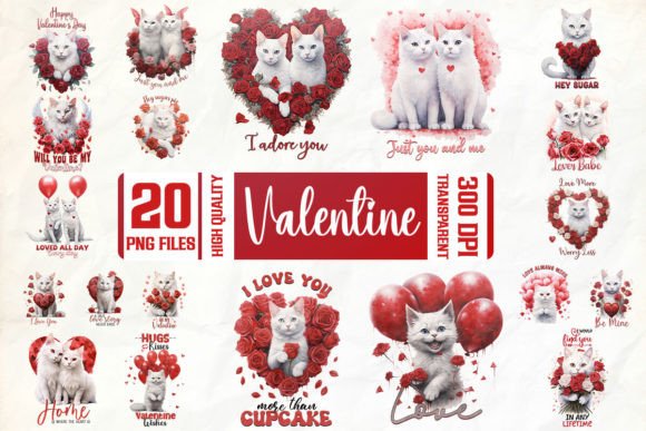 Download Valentine Cats Love Art Pack - Love Collection
