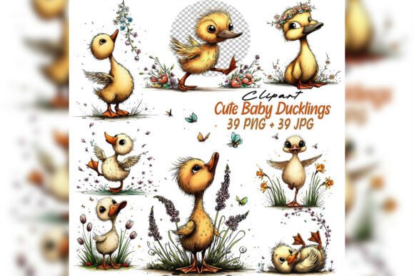 Download Whimsical Duck Clipart Set - Duck clipart Collection