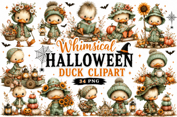 Download Whimsical Halloween Duck Clipart - Duck clipart Collection