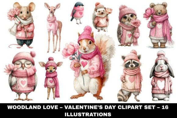 Download Woodland Love - Valentines Day Clipart - Love Collection
