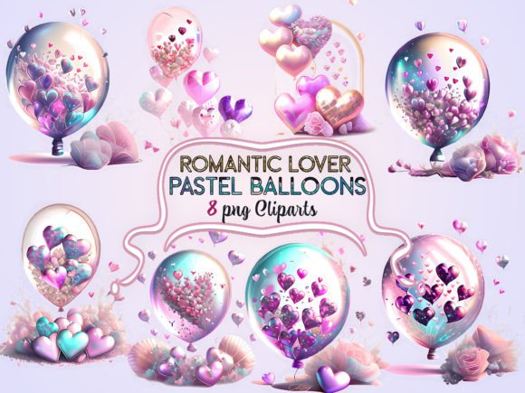 Download Romantic Lover Pastel Balloons Clipart - Love Collection